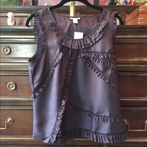 JCrew Ruffled Silk Top